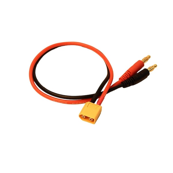 Racers Edge 300 mm Wire Charge Adapter with Male XT60 to Male 4 mm bullets RCE1623 - main